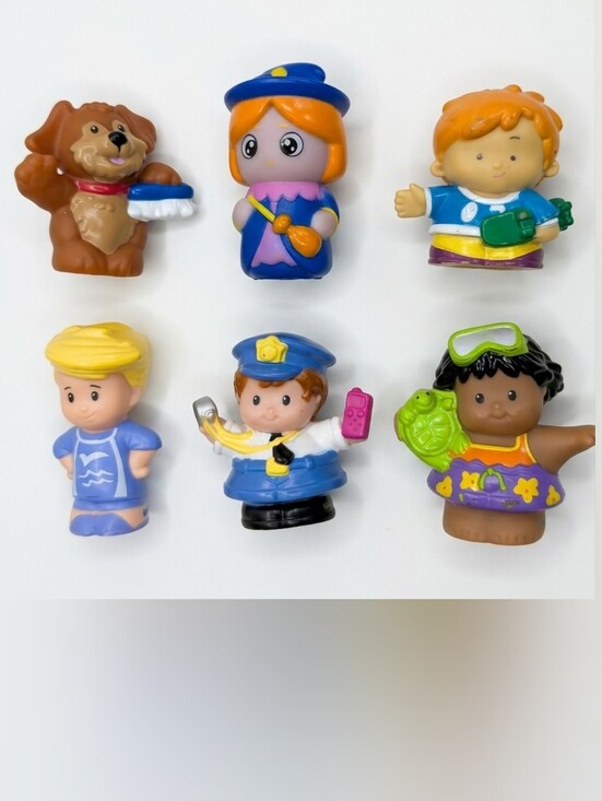 Little People Other - Little People Figure Lot of 6 - Community Helpers & Vacation Swim Friends